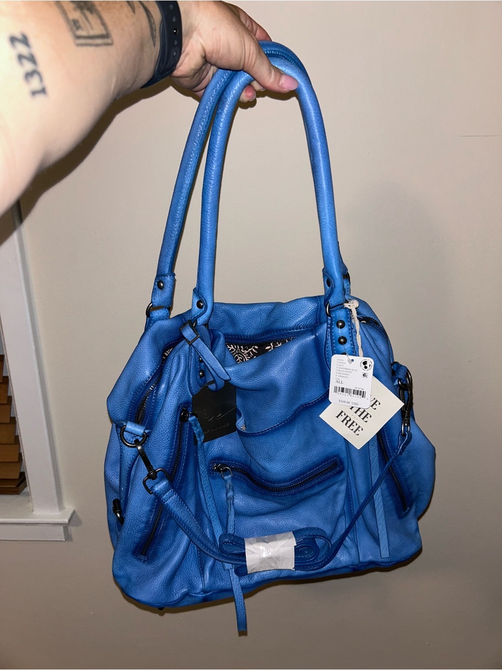 We The Free Emerson tote bag Blue Pattern - Picture 2 of 5
